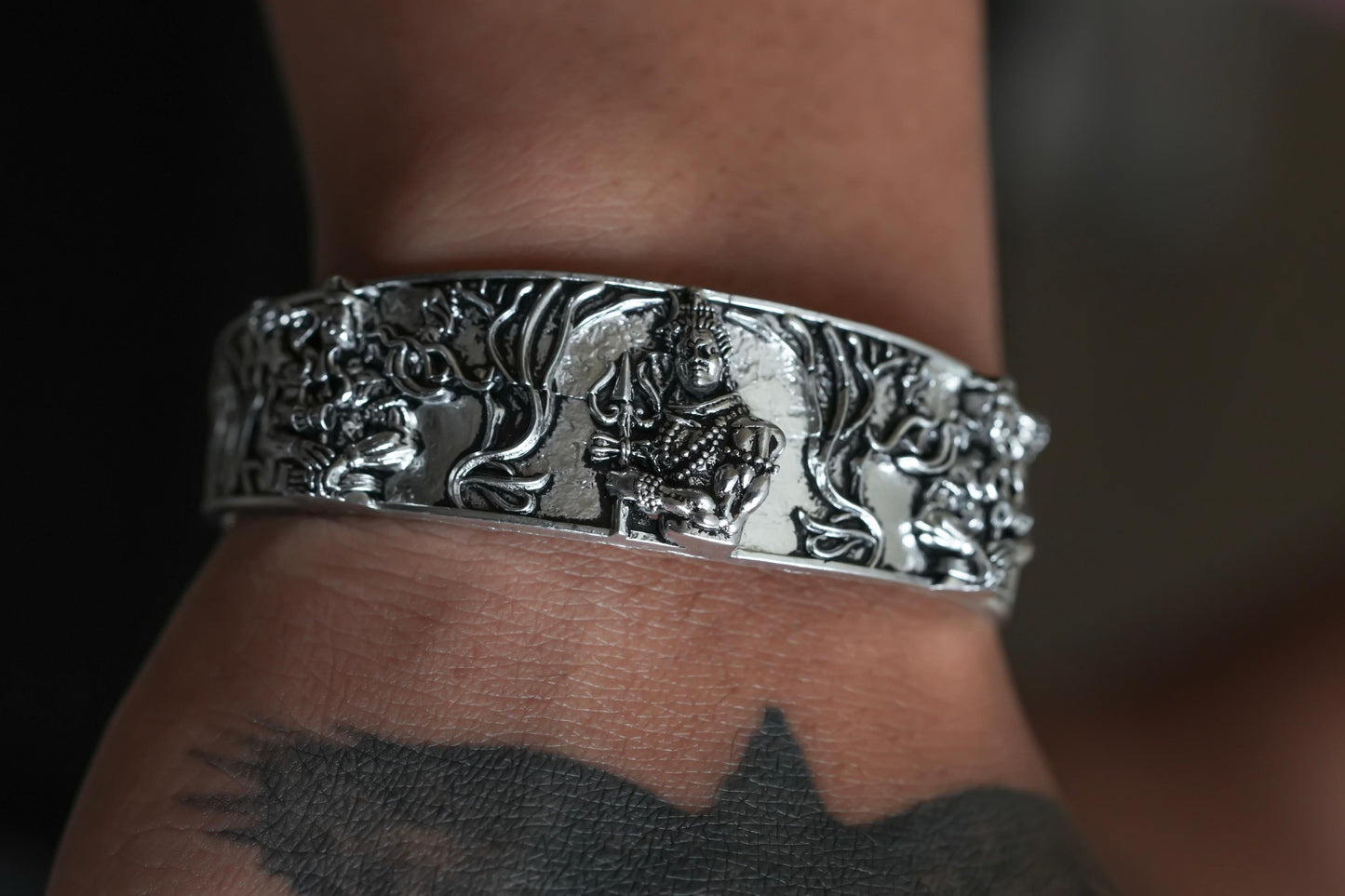 Mahakal  Silver Bracelet