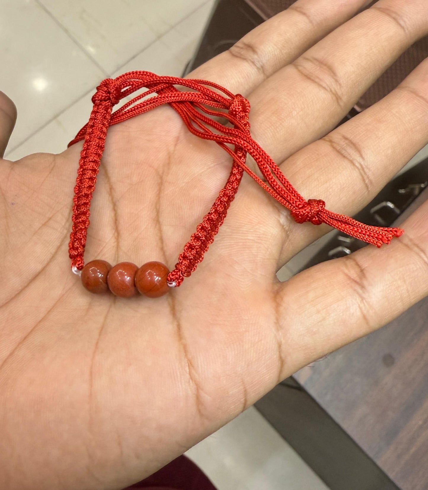 Hand-Woven Cinnabar Small Beads Bracelet